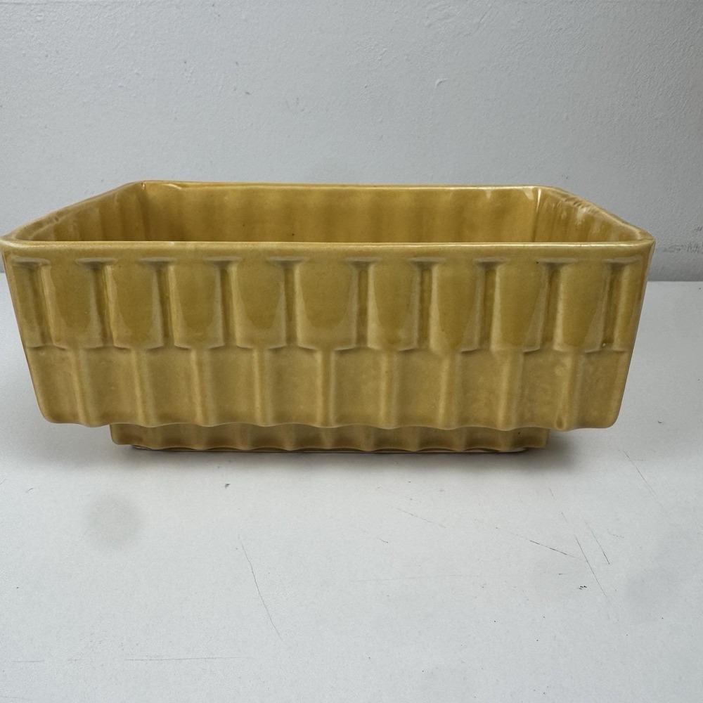 Vtg MCM California Pottery Mustard Planter CP-338 Atomic Ranch USA